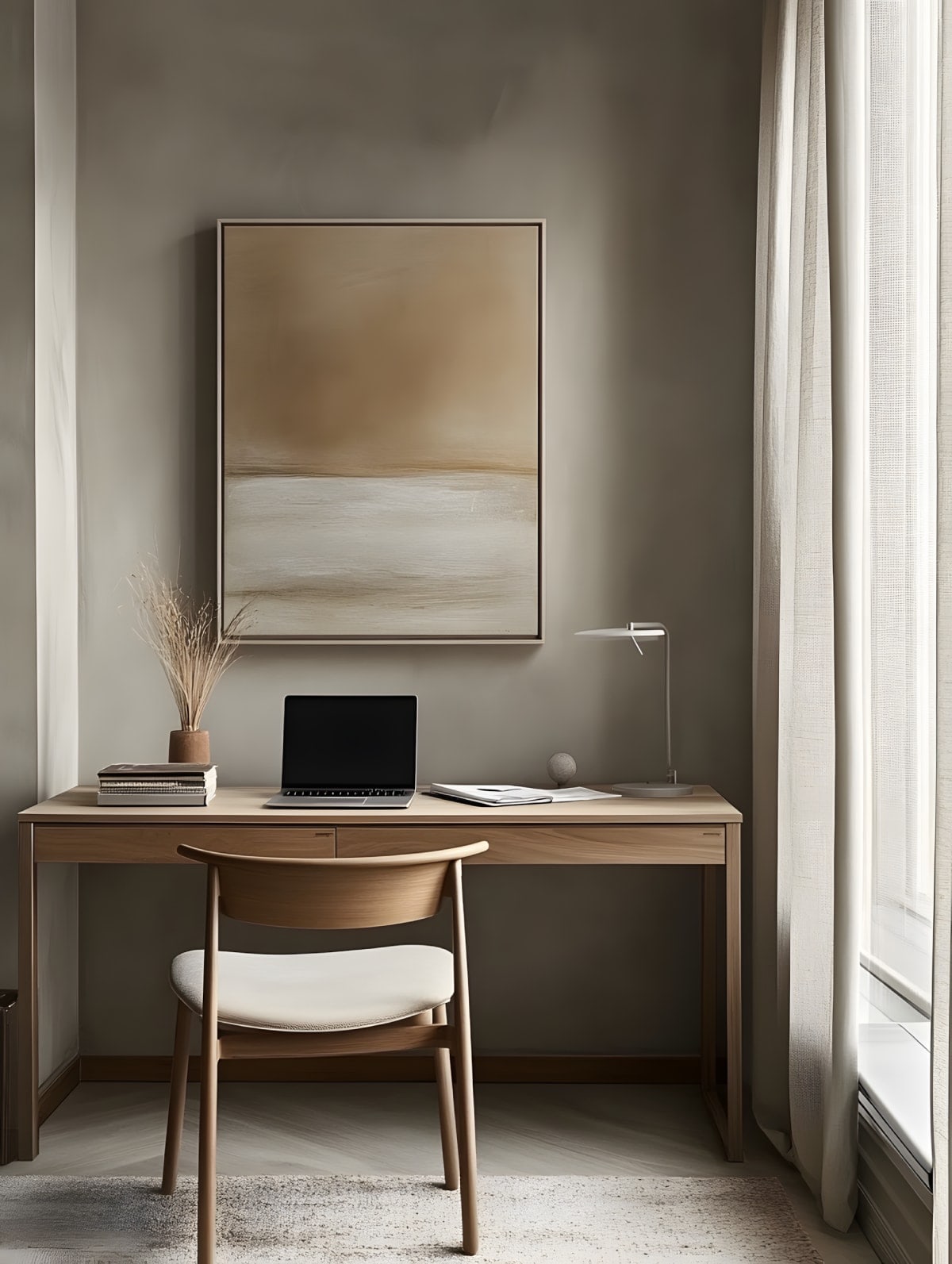 Stunning Minimalist Home Office Apartment Design image